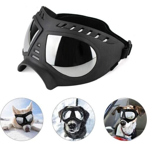 New Fashion Windproof Snowproof Comfortable Soft Frame Pet Goggles With Elastic Adjustable Straps Large Dog Sunglasses