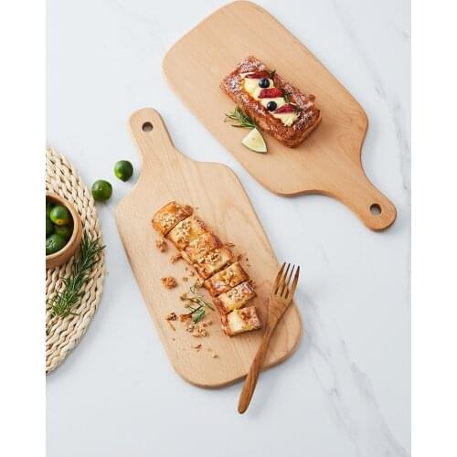 Japan Style Solid Wood Cutting Board Lacquerless Fruit Chopping Board Pizza Bread Plate Kitchen Cut Kitchen Stuff