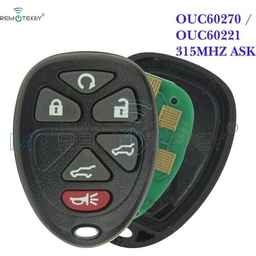 Remotekey OUC60270 OUC60221 Remote car key fob 6 button 315mhz for Cadillac Escalade for Chevrolet Tahoe Suburban GMC Yukon