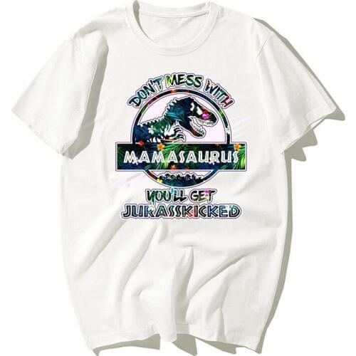 MATERNITY Shirt Dinosaur Short Sleeve Jurassic Park Print T-shirt Dinosaur TEES Give Mom a Birthday Gift