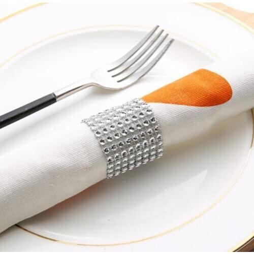 Handmade Napkin Ring 1Pcs Napkin Ring Chairs Buckles Wedding Event Party Decoration Glitter Crafts Rhinestone Bows Holder
