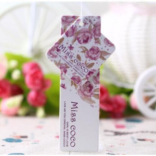 300gsm die cut garment tag /Clothing paper swing tag/printed tags/brand name printing label custom logo printing