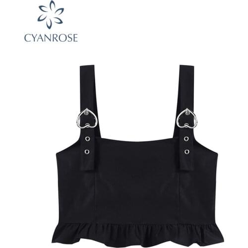 Ruffle Ruched Crop Black Tanks Tops Womens Strap Camisole Party Club Bar Sexy Sleeveless Camis Black Solid Strapless Tops Mujer