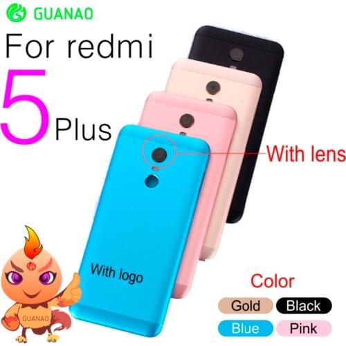AAA For Xiaomi Redmi 5 Plus Battery Back Cover Metal Rear Door Housing + Side Key for Redmi 5Plus Replacement Repair Spare Parts