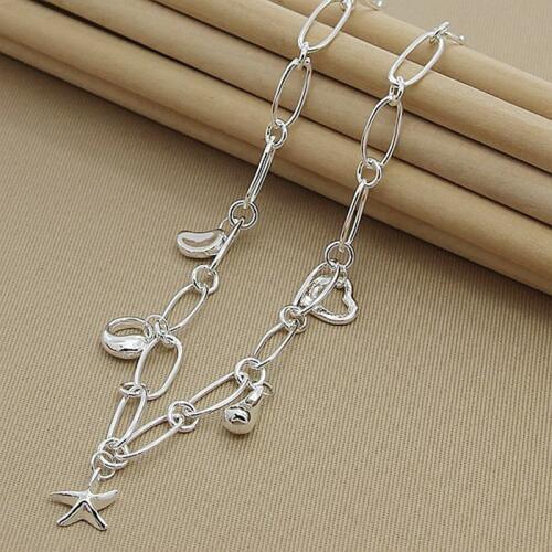 925 Sterling Silver Pendant Necklace Fashion Lovely Star Heart Necklaces For Women Party Jewelry Gifts