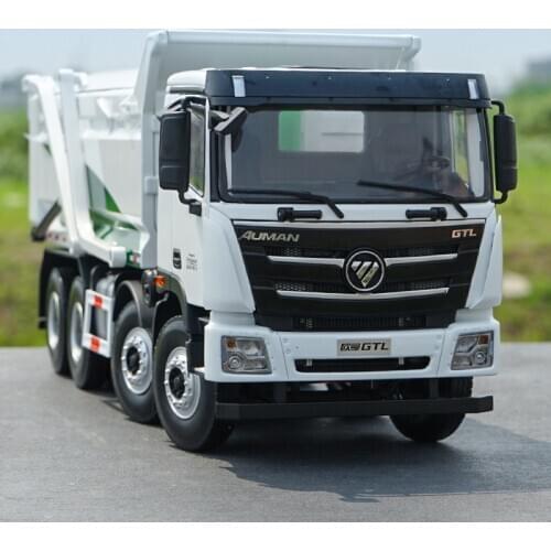 1:24 Diecast Foton Daimler Auman GTL Dump Truck Model, 1:24 diecast slag truck miniature with small gift