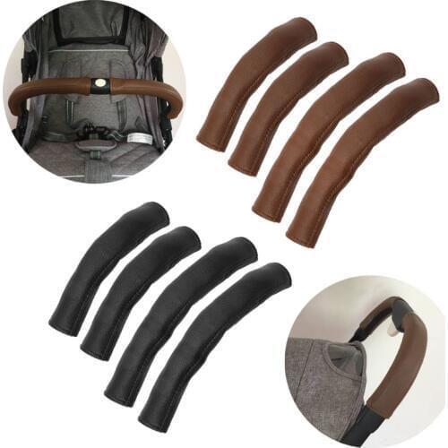 4pcs/set Pram Stroller Accessories Leather Covers Handle Wheelchairs Baby Stroller Armrest Pu Protective Case for Yoyaplus