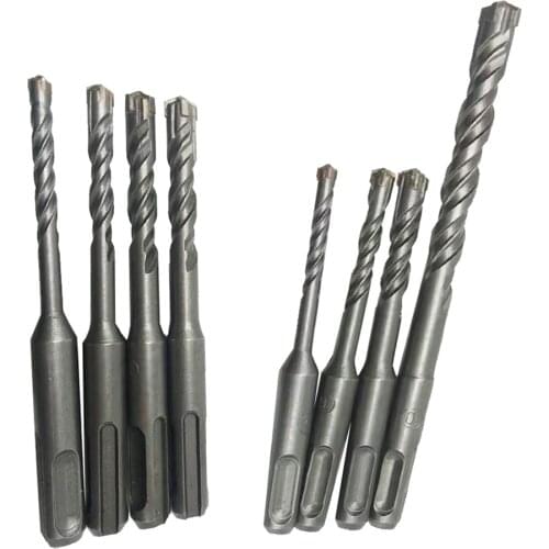 4Pcs/set round Shank Electric Hammer SDS Plus Drill Bit Set for Concrete Wall Brick Block Masonry Hole Saw Drilling Bits