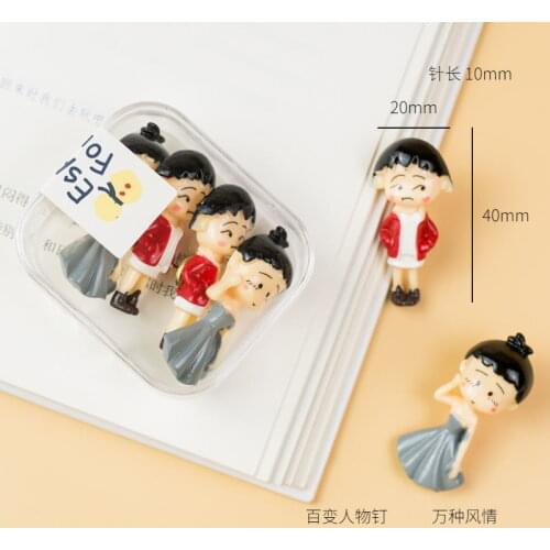 4pcs cartoon cherry Push Pins Thumb Thumbtack Board Pins Drawing Photo Wall Studs Office School Supplies