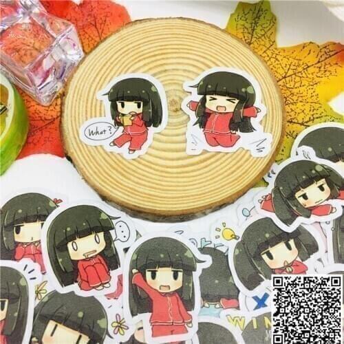 40 pcs Cute kung fu girl Stickers for Car Styling Bike Motorcycle Phone book Travel Luggage toy Funny Sticker Bomb Decals