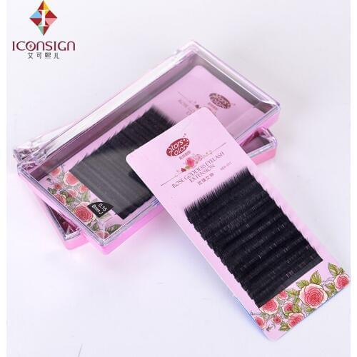 5 boxes/lot Rose goddess Eyelashes J/C Curl 8-12mm single Natural Lashes Silk Natural Eyelash Cilia Extention