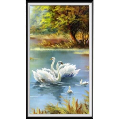 5d Diy Diamond Painting Animal Swan Mosaic Painting Crafts Can Be Customized Home Decoration Imitation Cross Stitch