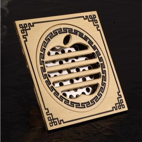 1pc Antique Floor Drain Brass Anti-backwater Shower Room Bathroom Large Displacement Deodorant Floor Drain