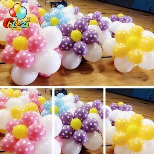 Ladybug polka dot Balloons Stand column Pedestal Globos Party Flower decorations Baby show helium Ballons wedding supplies Toys