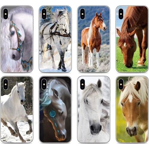 Black White Horse Mobile Phone Case For OnePlus 8 Pro 5G OnePlus8 Fundas For OnePlus One 6 7 7T Pro Silicone Back Cover
