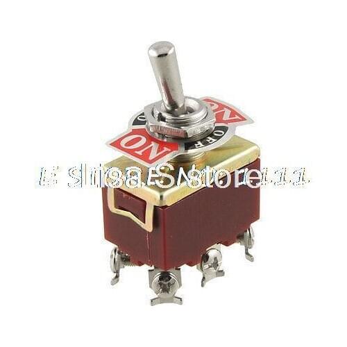 DPDT Double Pole On/Off/On Toggle Switch AC 250V 15A w 6 Screw Terminals