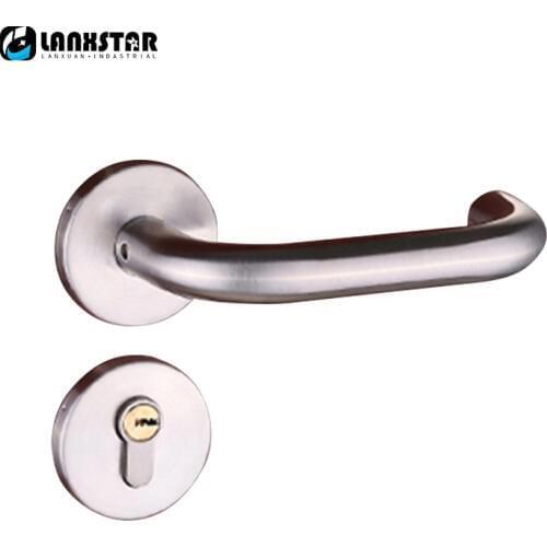 Double Curve Luxury Engineering Lock Simple Doors Handle Knob Wood-Door Stainless Steel Locks