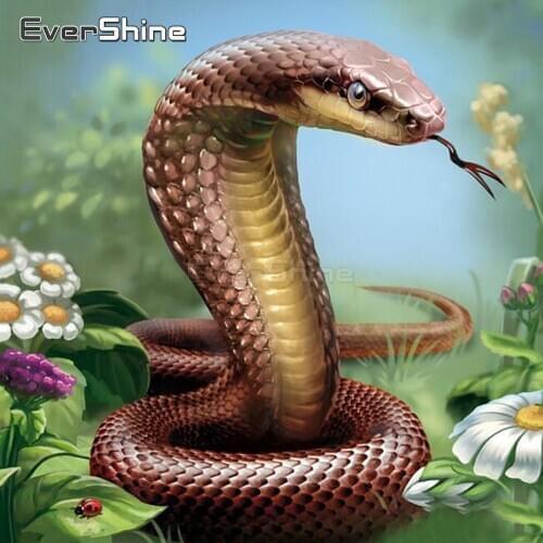 EverShine Diamond Painting Full Square Animals Cross Stitch Diamond Embroidery Sale Snake Bead Picture Kits Art Gift Home Decor
