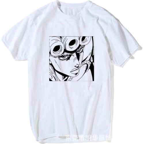JoJos Bizarre Adventure Personality and Handsome Trendy Cotton Cool Anime Cartoon T-shirt Harajuku Streetwear Summer Tops