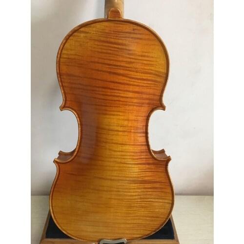 Master 4/4 violin 1PC Solid flamed maple back old spruce top handmade 04011