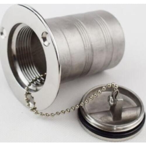 New Deck Fill / Filler Key-less Cap 2"- Gas Marine S.S Boat Yachts Caravans