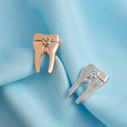 2019 new Dentist Jewelery Tooth enamel Brooch Pins Gold Silver Doctors Nurse Physicians Science Medical Student Graduation gift