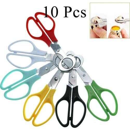 10PCS Stainless Steel Cutter Scissor Pigeon Bird Quail Egg Cigar Opener Cracker Kitchen Clipper Housewife Shear Knife Tool