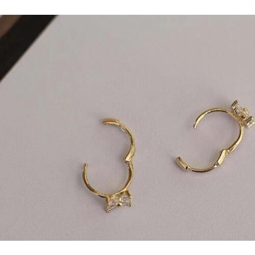 Original 9k Gold Bag Simple Earrings Fashion Ladies Jewelry Accessories Fresh Earrings Design Ladies Earrings