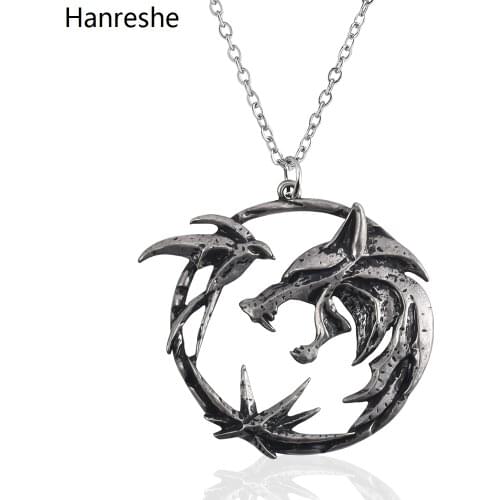 Wolf Head Name Necklace Women Accessories Christmas Gifts Punk Jewelry Party Pendant Chain Custom Round Choker Necklace