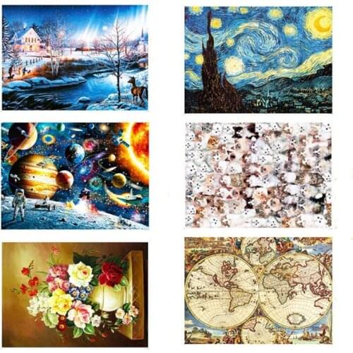 Jigsaw puzzles 1000 pieces Paper puzzle Assembling picture Landscape puzzles for adults children games educational Toys