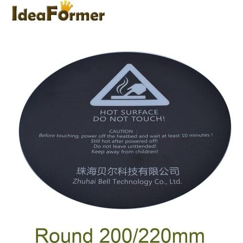 3D Printer Heat bed Sticker With 3M Tape 200mm 220mm Round Print Build Plate Tape For Kossel Delta 3D Printer parts