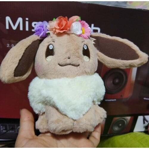 Pokemon anime game Eievuis Easter Eevee Plush Doll Stuffed Toy Limited Plush Doll Toy