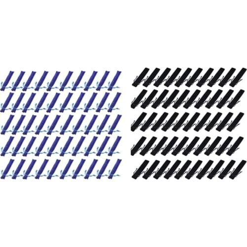 PPYY-100pcs Velvet Pen Pouch Sleeve Holder Single Pen Bag Case Pencil Bag - 50 Pcs Black & 50 Pcs Blue