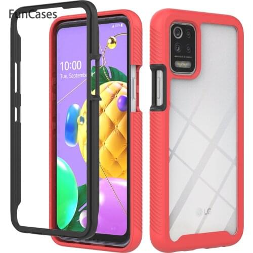 Raised Camera Edge PET Film And Back Phone Shell For hoesje LG K52 Fundas Mem Cases Mobile Cover sFor Capa LG telefoon K52 funda
