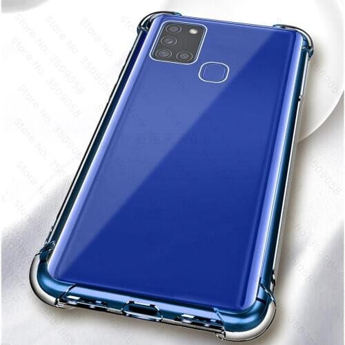 Transparent tpu silicon soft case for samsung galaxy a21s cases samsunga21s galaxya21s sm-a217f/ds 6.5'' case a 21s a21 s cover