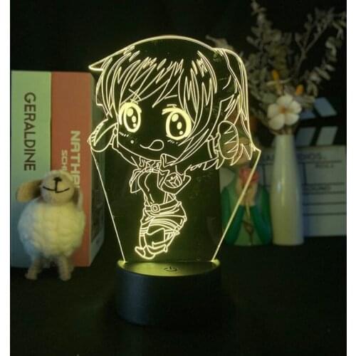 Lovely Acrylic Night Light LED 3D Anime Girl Lava Lamp Hotel Girls Room Atmosphere Decoration Novelty Nightlight Remote Control