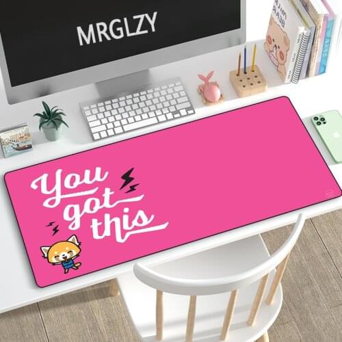 Cute Raccoon Mouse Pad Comtuper DeskMat 40X90CM Pink Large Mousepad Gaming Accessoroes Laptop Gamer Keyboard Waterproof MausMat