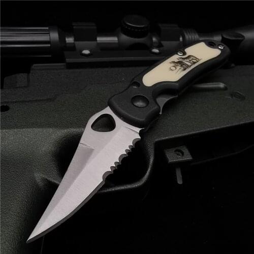 14CM (5.5') 58HRC Folding Knife, Multifunctional Outdoor Survival Paring Knife, Camping Hand Tool, Stainless Steel Pocket Knife