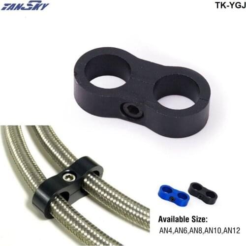 TANSKY - 1 PC Blue Black Universal AN4,AN6,AN8,AN10,AN12 Braided Hose Separator Clamp Fitting Adapter TK-YGJ