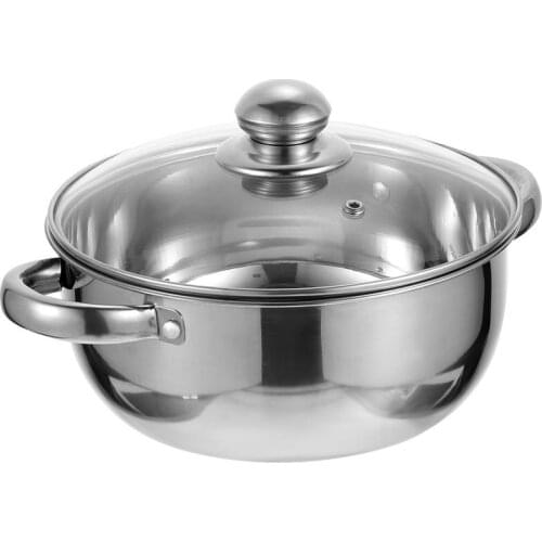 Stainless Steel Thick Steamer Soup Steam Pot Universal Cooking Pots Milk Pan For Induction Cooker Gas Stove