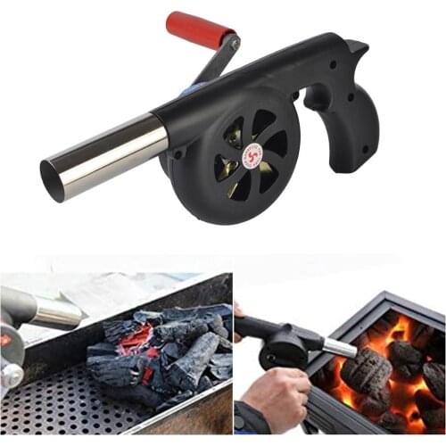 Outdoor Barbecue FanHand-cranked Air Blower Portable BBQ Grill Fire Bellows Tools Picnic Camping Accessories Barbecue Tool