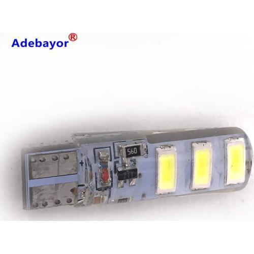 10PCS 5730 6SMD LED Silica Gel Waterproof Flash Constant Light Dual Mode Silicone Shell Car Reading Dome Lamp Auto Parking Bulb