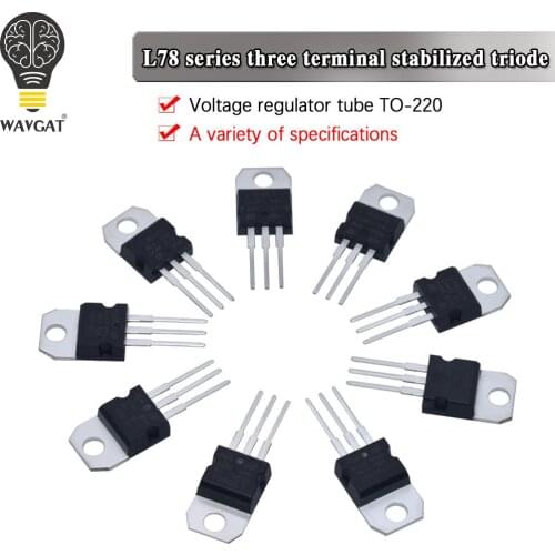 10pcs L7805CV LM7805 L7805 7805 Voltage Regulator IC 5V 1.5A TO-220 make in china