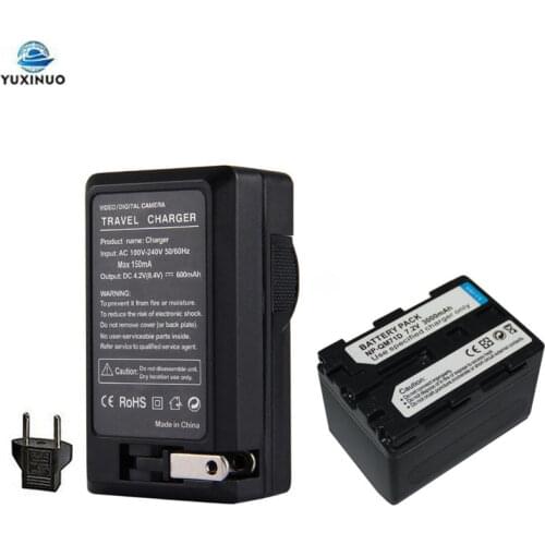 3000mAh NP-QM71D NPQM71D Camcorder Battery + AC Charger For Sony NP-F550 F770 F750 F960 F970 FM500H FM70 FM90 QM91D HVR-V1J