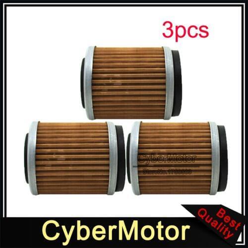 3x Oil Filter For Yamaha Dirt Motor Bike YZ TTR 250 YFM 350 YZ400F TTR250