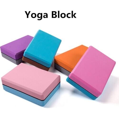 Free Shipping! Single Color and Bicolor Yoga Block Foam Brick Yoga Accessories Blocos De Yoga Gym Equipment for Home