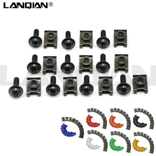 10PCS 6mm CNC motorcycle body work fairing bolts screws for honda cb500f cb500 f cb 500f cb 500 f cbf1000 3 cb1100 gio