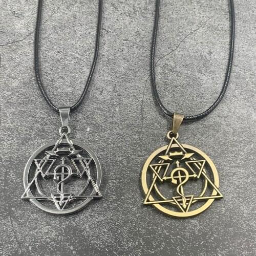 Fullmetal Alchemist Necklace Necklace Ho Round Cool Rotation Charm Pendant Mens Womens Gift Anime Jewelry Accessories