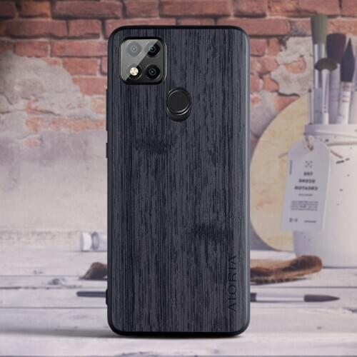 Case for Xiaomi Redmi 9C NFC Vintage design soft TPU Hard PC with PU leather skin 3in1 material coque fundas covers