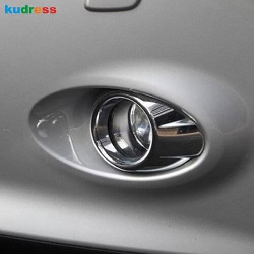 For Ford Focus 2012 2013 Chrome Front Bumper Reflector Fog Light Lamp Foglight Cover Trim Garnish Molding Bezel Frame